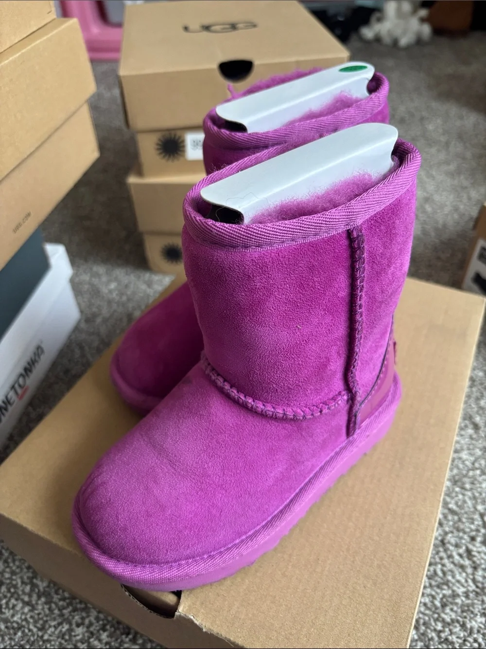 Kids Magenta classic UGG Boots